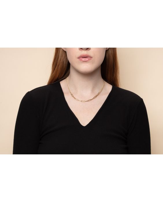 14K Adjustable Paperclip Necklace