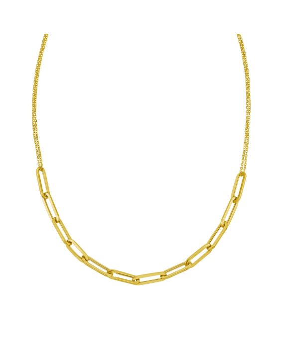 14K Adjustable Paperclip Necklace