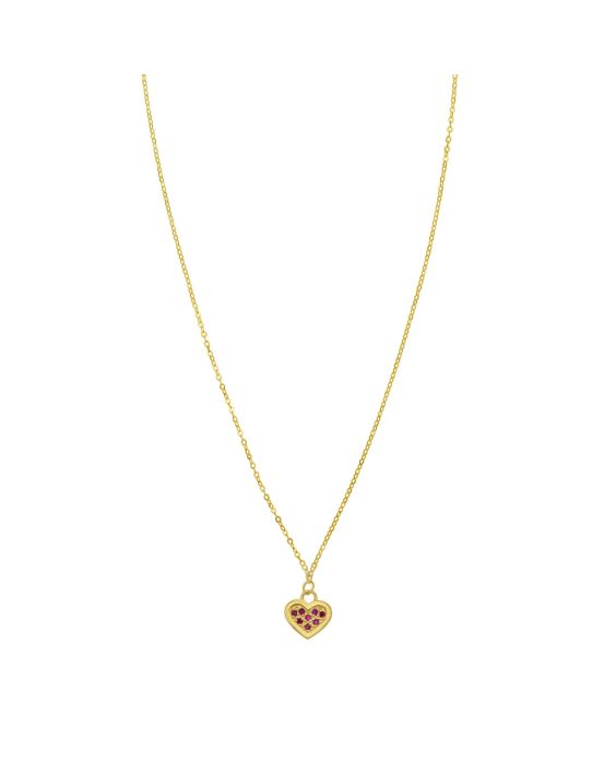 14K Ruby Heart Necklace
