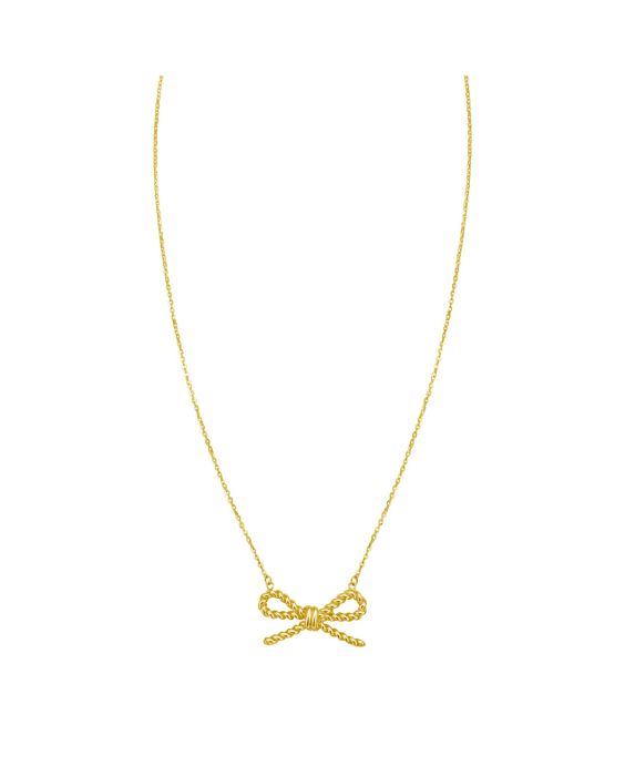 14K Rope Bow Necklace