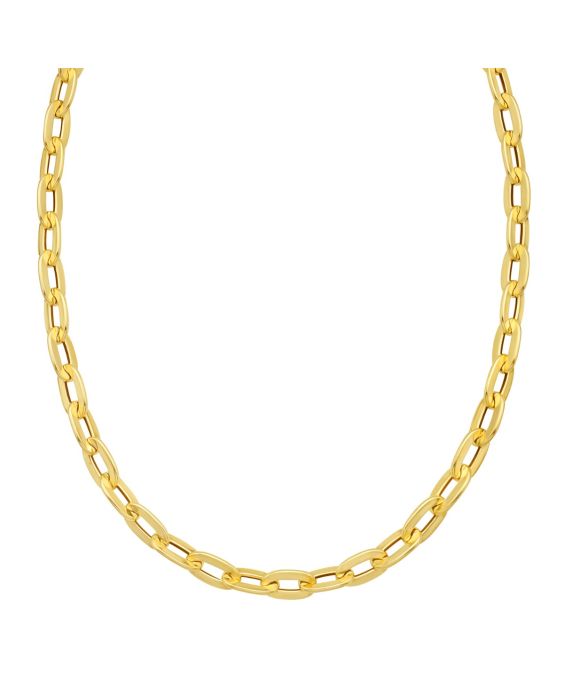 14K Long Mirror Rolo Link Chain