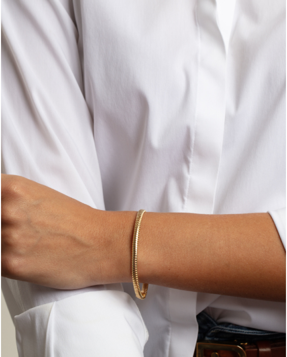 14K 4.7mm Tubogas Bracelet