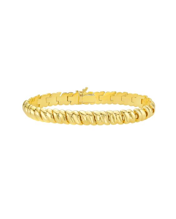 14K Scalloped Bangle