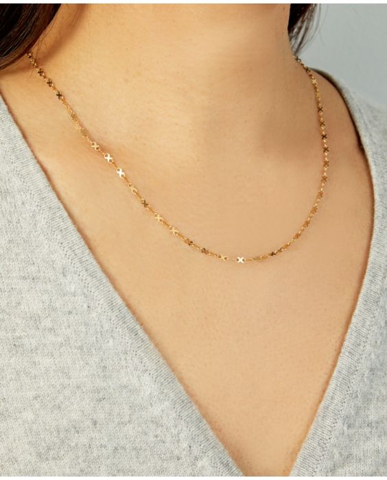 14K Large Infinity Link Necklace