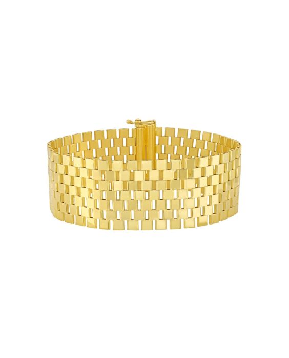 14K Large Cobblestone Link Bracelet