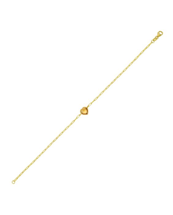 14K Citrine Heart Bracelet
