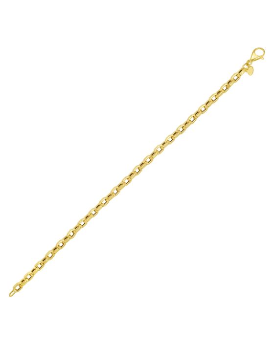 14K Men's Oval Link Bracelet