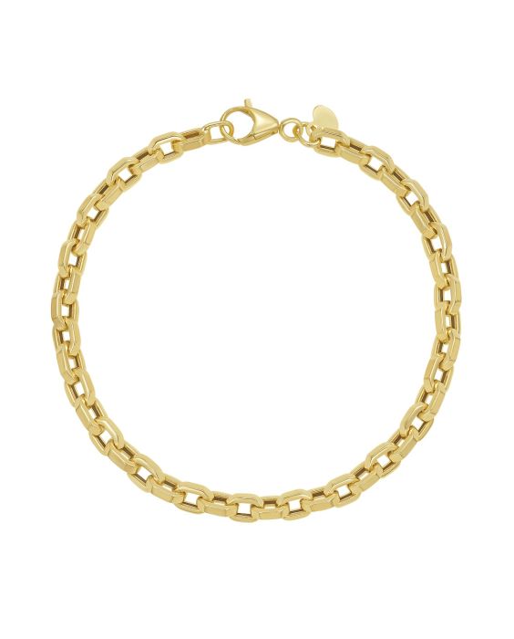 14K Men's Oval Link Bracelet