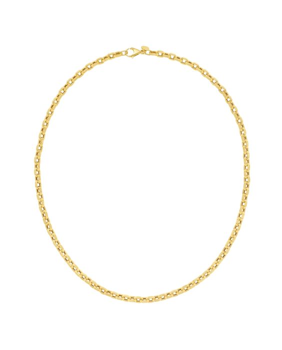 14K Men's Oval Link Necklace