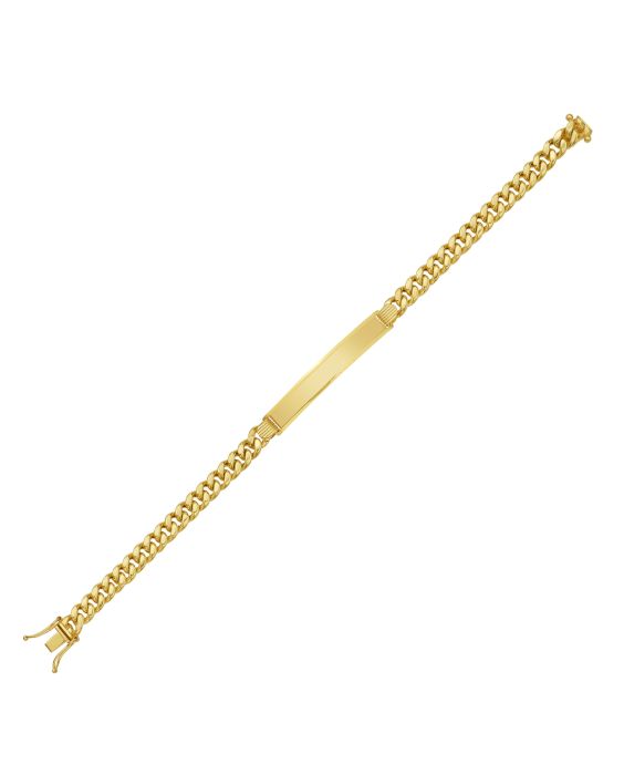 14K Gold 6mm Lite Cuban ID Bracelet