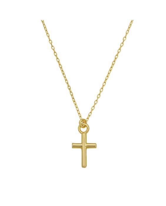 14K Mini Cross Necklace