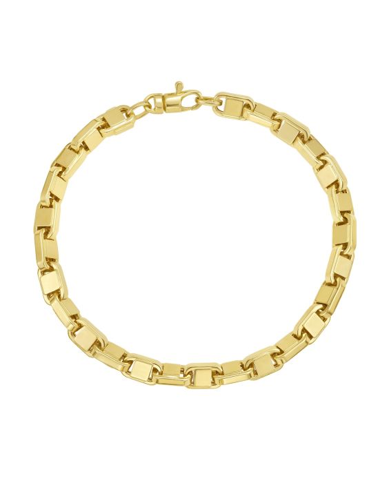 14K Alternating Mariner Bracelet 