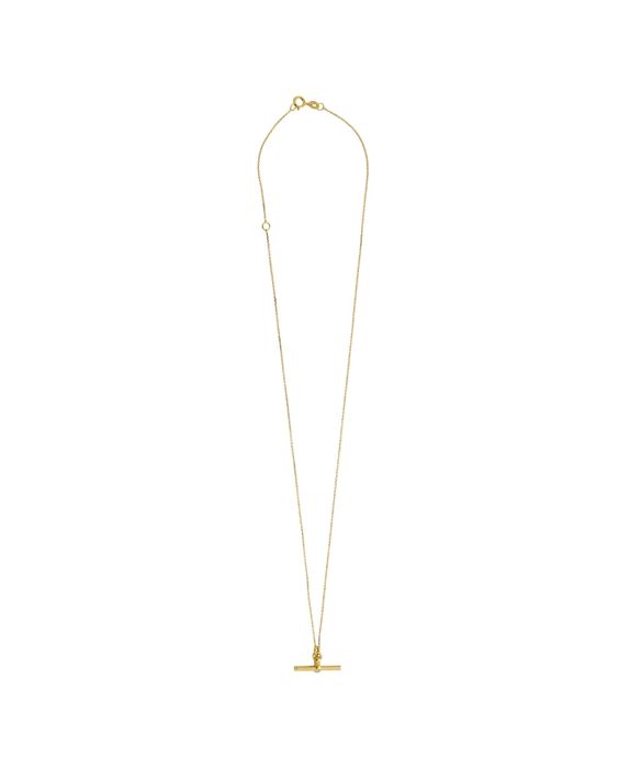 14k Gold T-Bar Necklace