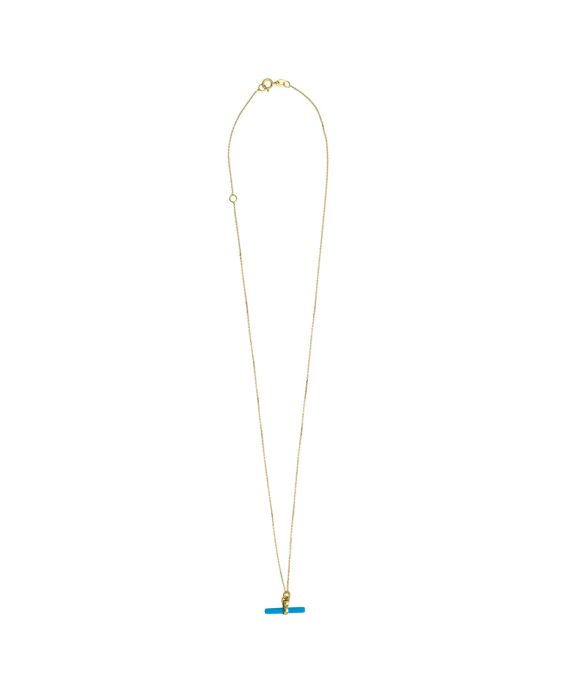 14k Gold T-Bar Necklace