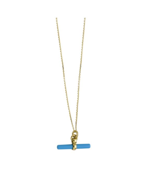 14k Gold T-Bar Necklace