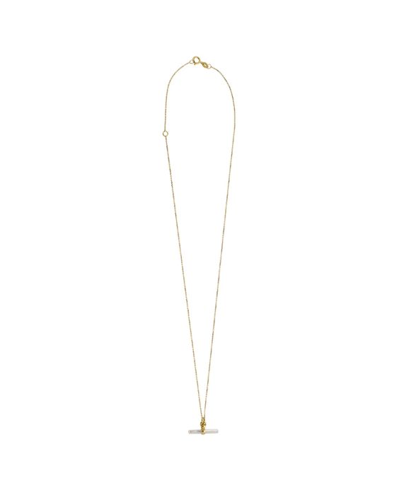 14k Gold T-Bar Necklace