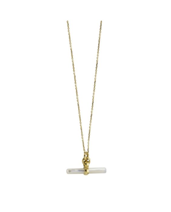 14k Gold T-Bar Necklace