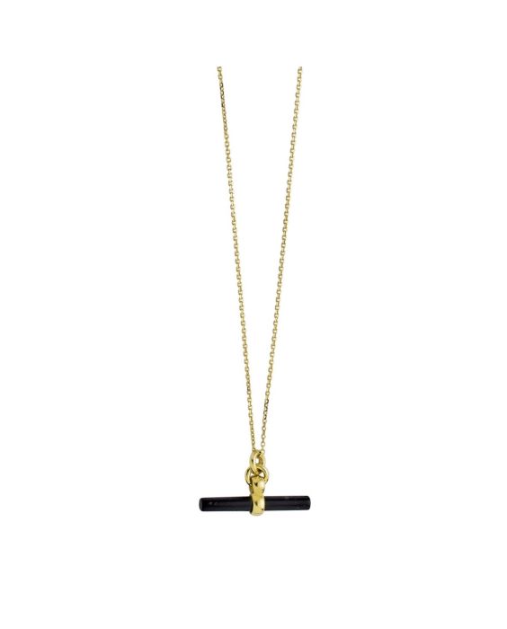 14k Gold T-Bar Necklace