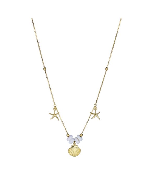 14k Gold Labmi Shell Sea life Necklace