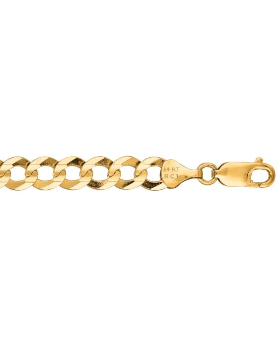 14K Gold 7mm Comfort Curb Chain 