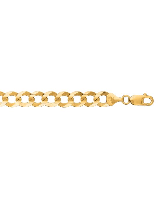 14K Gold 12.18mm Comfort Curb Chain 