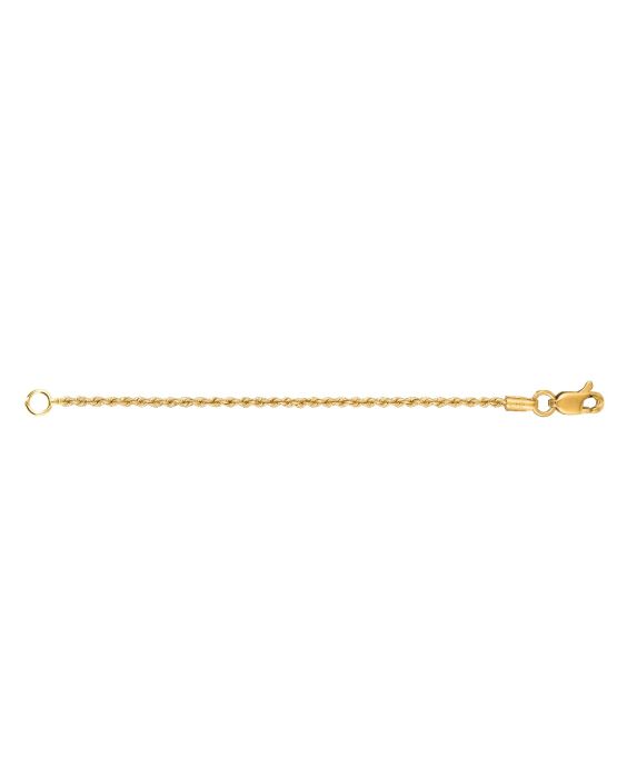 14K Gold 1.8mm Rope Chain 3" Extender