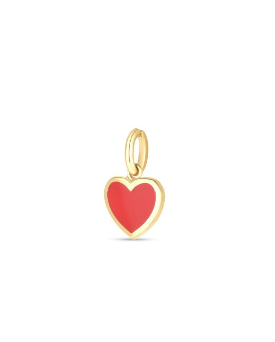 14K Red Enamel Charm