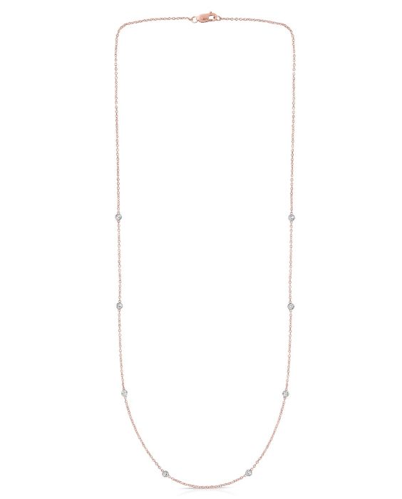 14K Gold .25ct Diamonds by the Yard Necklace
