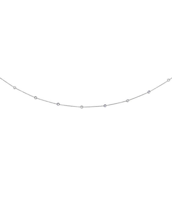 14K Gold 1.0ct Diamonds by the Yard Necklace