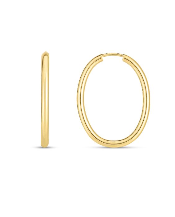 14K Endless Oval Hoop