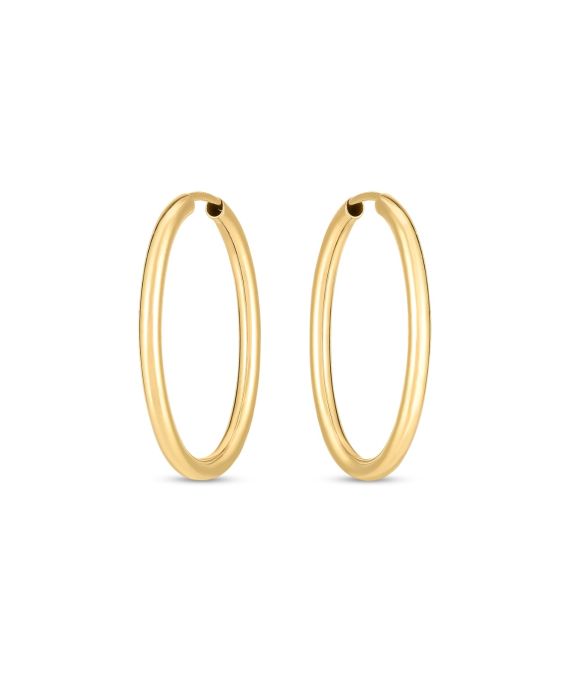 14K Endless Oval Hoop
