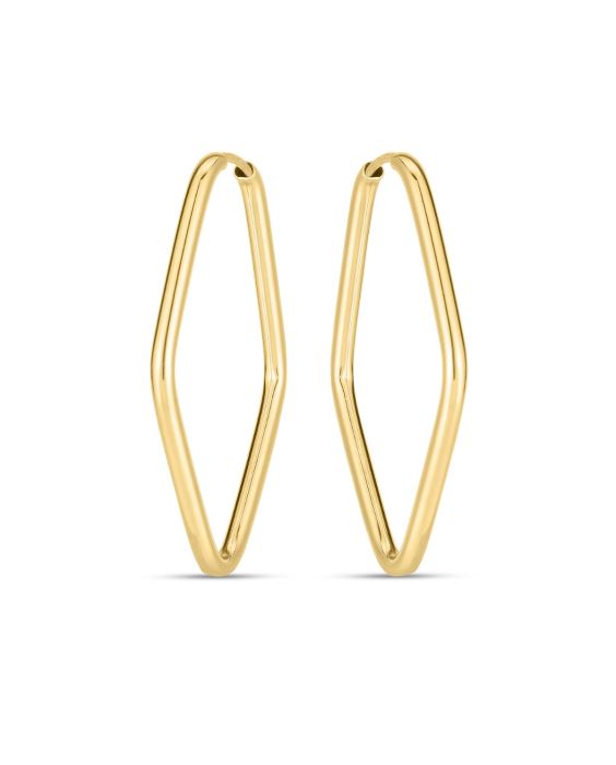 14K Endless Marquise Hoops
