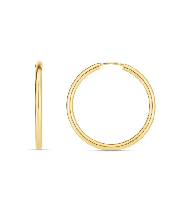 14K Round Hoop Earring