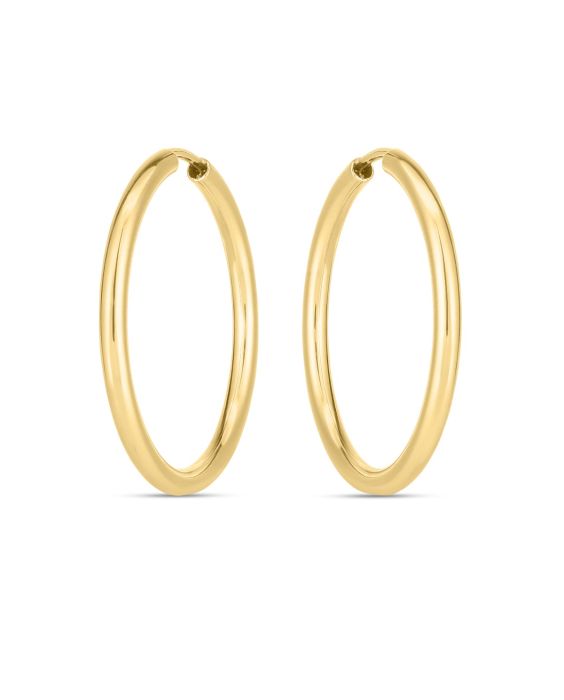 14K Round Hoop Earring