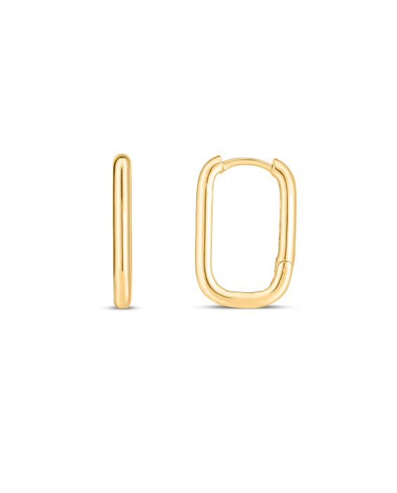 14K Large Paperclip Huggies