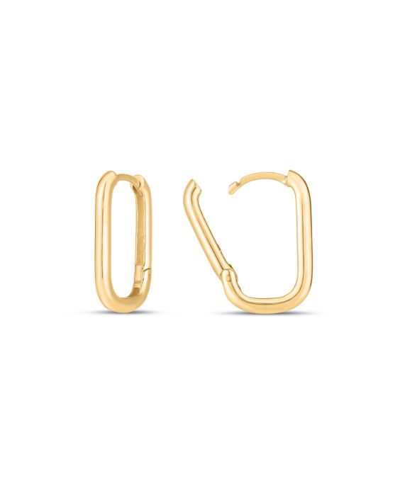 14K Large Paperclip Huggies