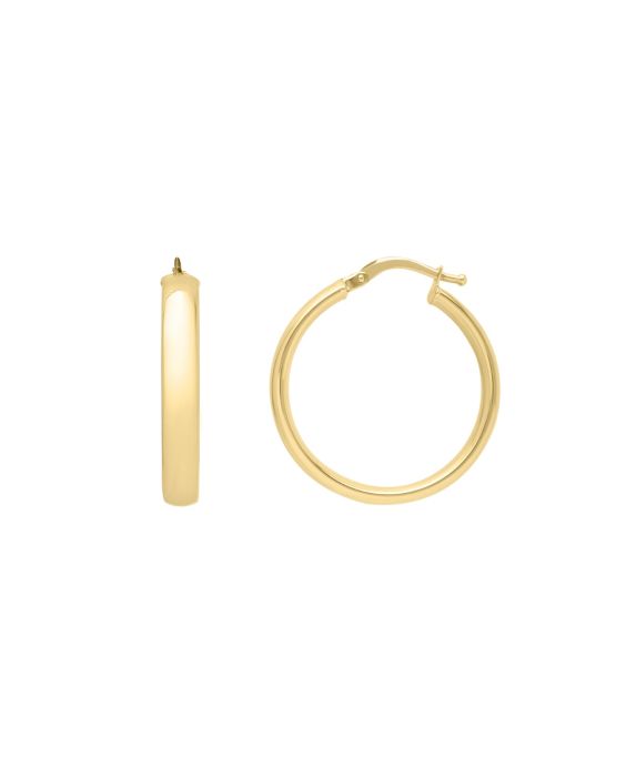 14K Small Wedding Band Hoops 