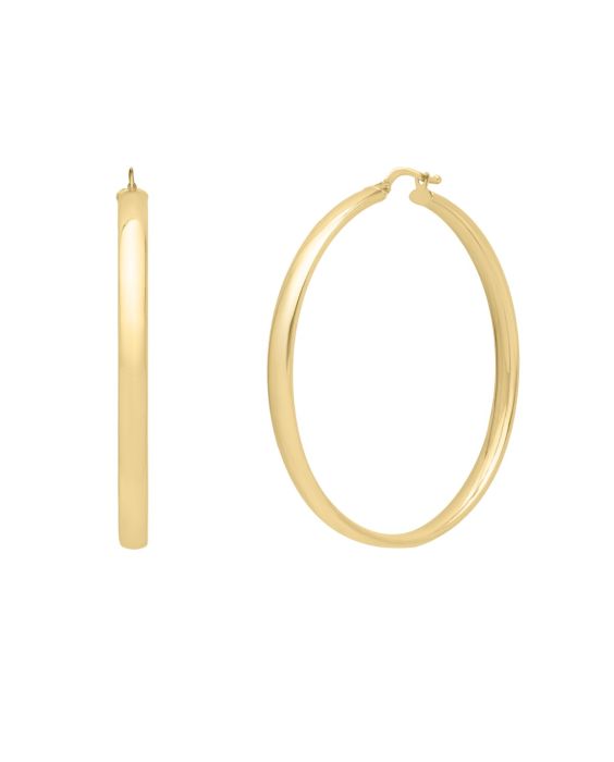 14K Large Wedding Band Hoops 