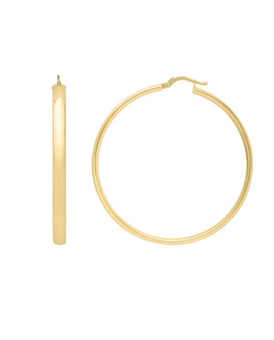 14K Large Wedding Band Hoops 