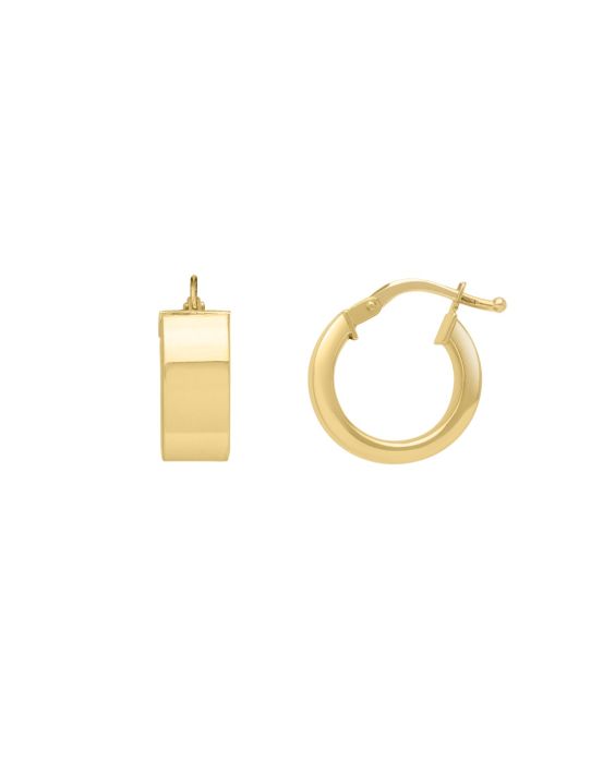 14K Small Wedding Band Hoops 