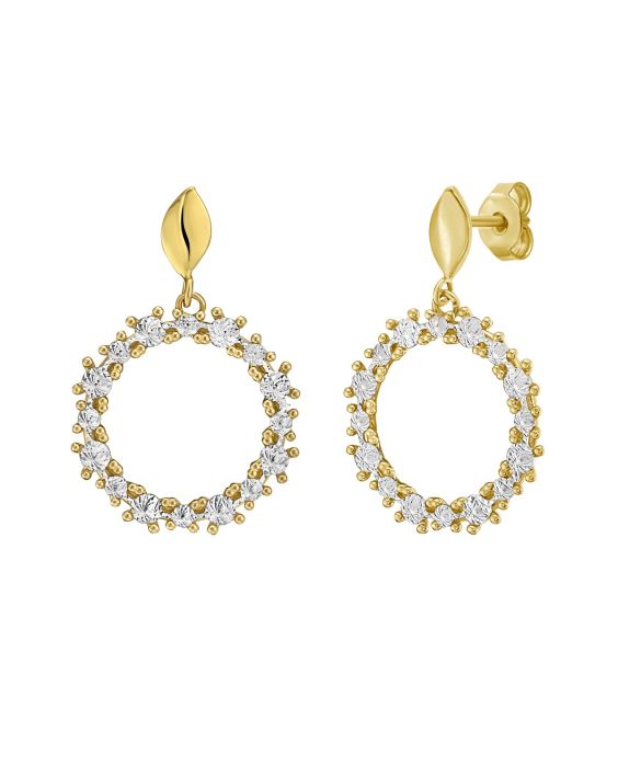 14K Diamon'Oro Circle Earrings