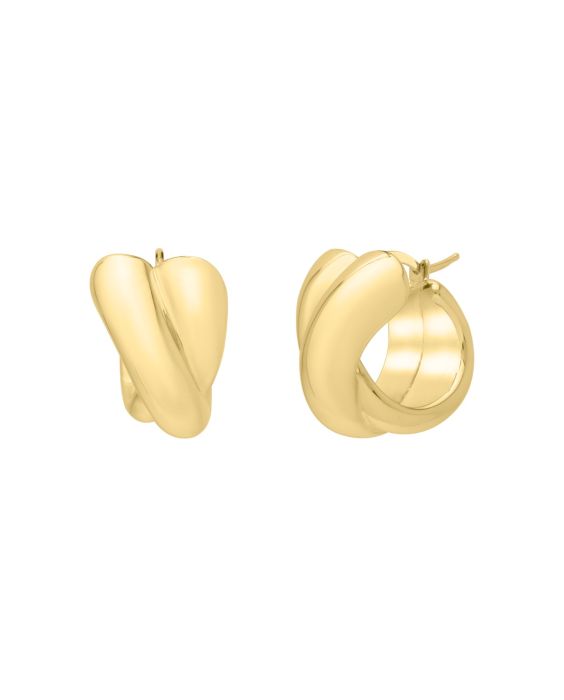 14K Crossover Hoops 