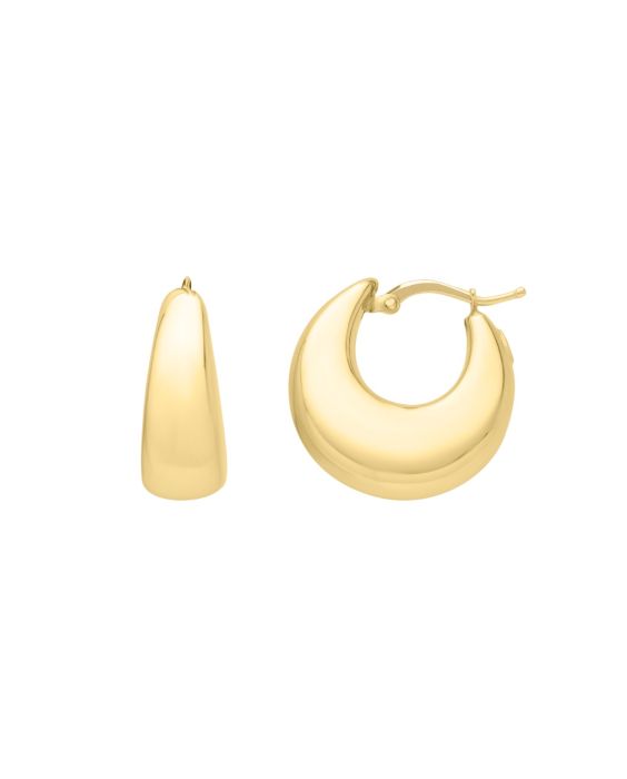 14K Large Tapered Hoops 