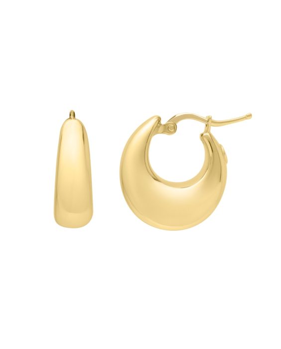 14K Medium Tapered Hoops 