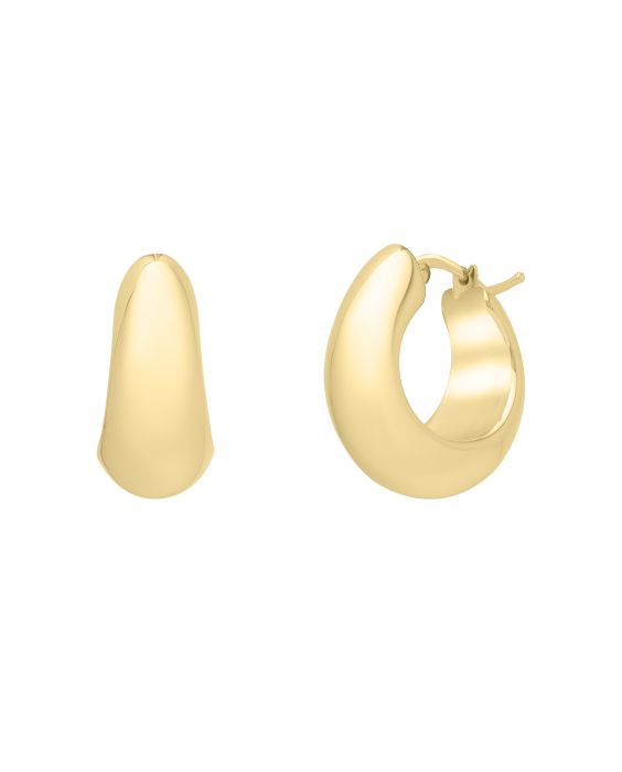 14K Tapered Hoops 