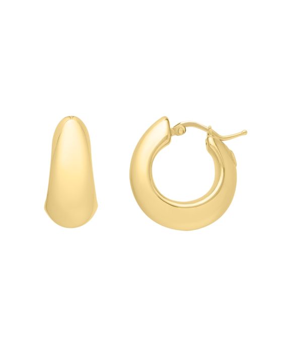 14K Tapered Hoops 