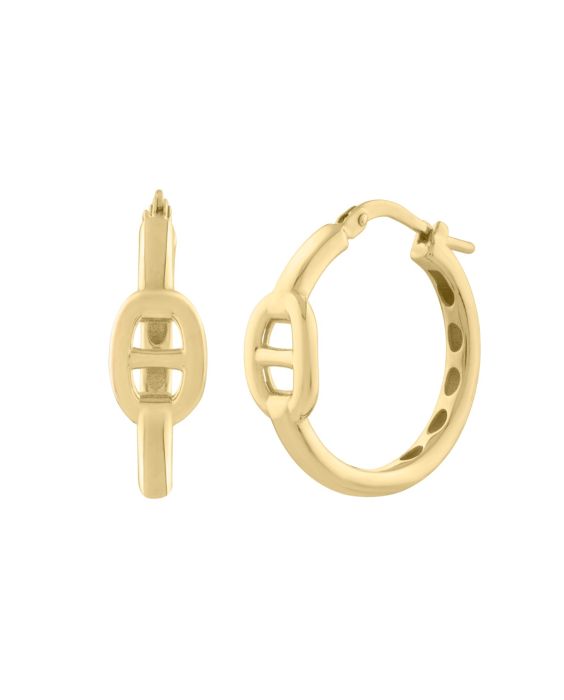 14K Puff Mariner Hoops 