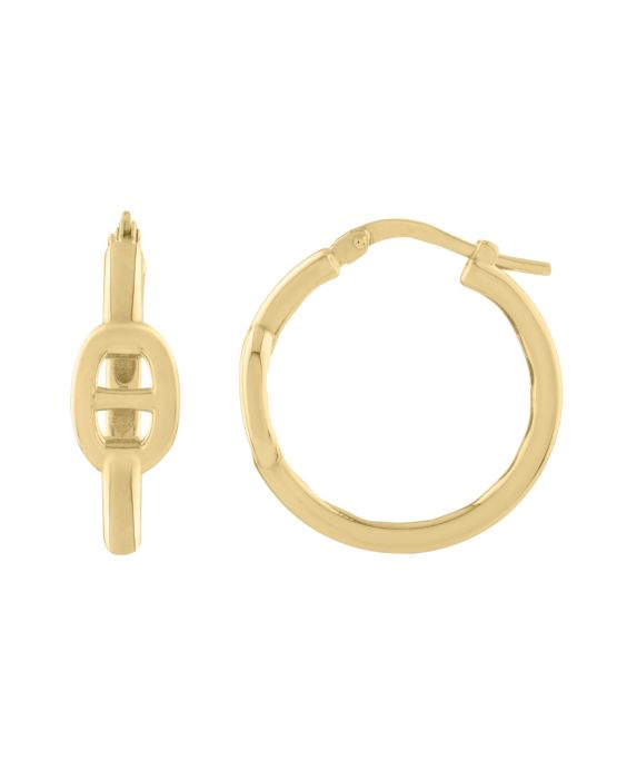 14K Puff Mariner Hoops 
