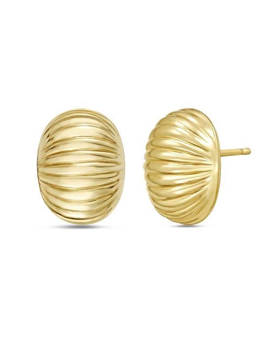 14K Round Tubogas Studs