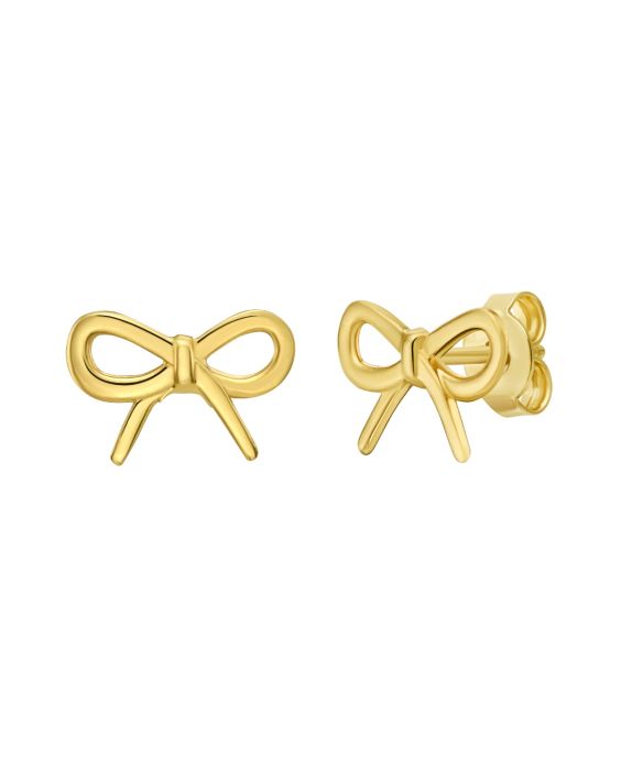 14K Small Bow Earring